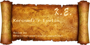 Kercsmár Evelin névjegykártya