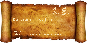 Kercsmár Evelin névjegykártya