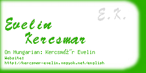 evelin kercsmar business card